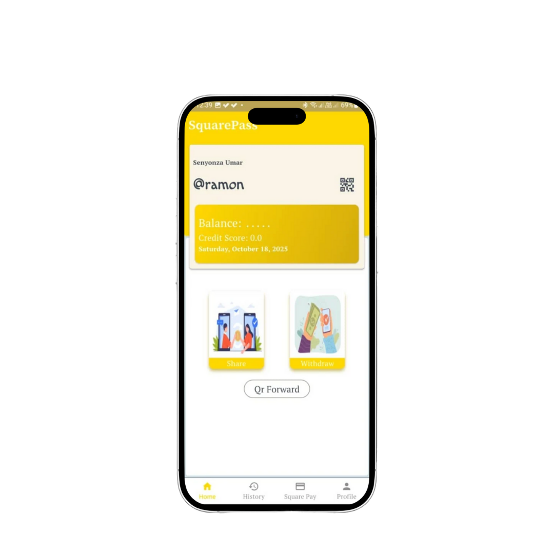 SquarePass App Screen
